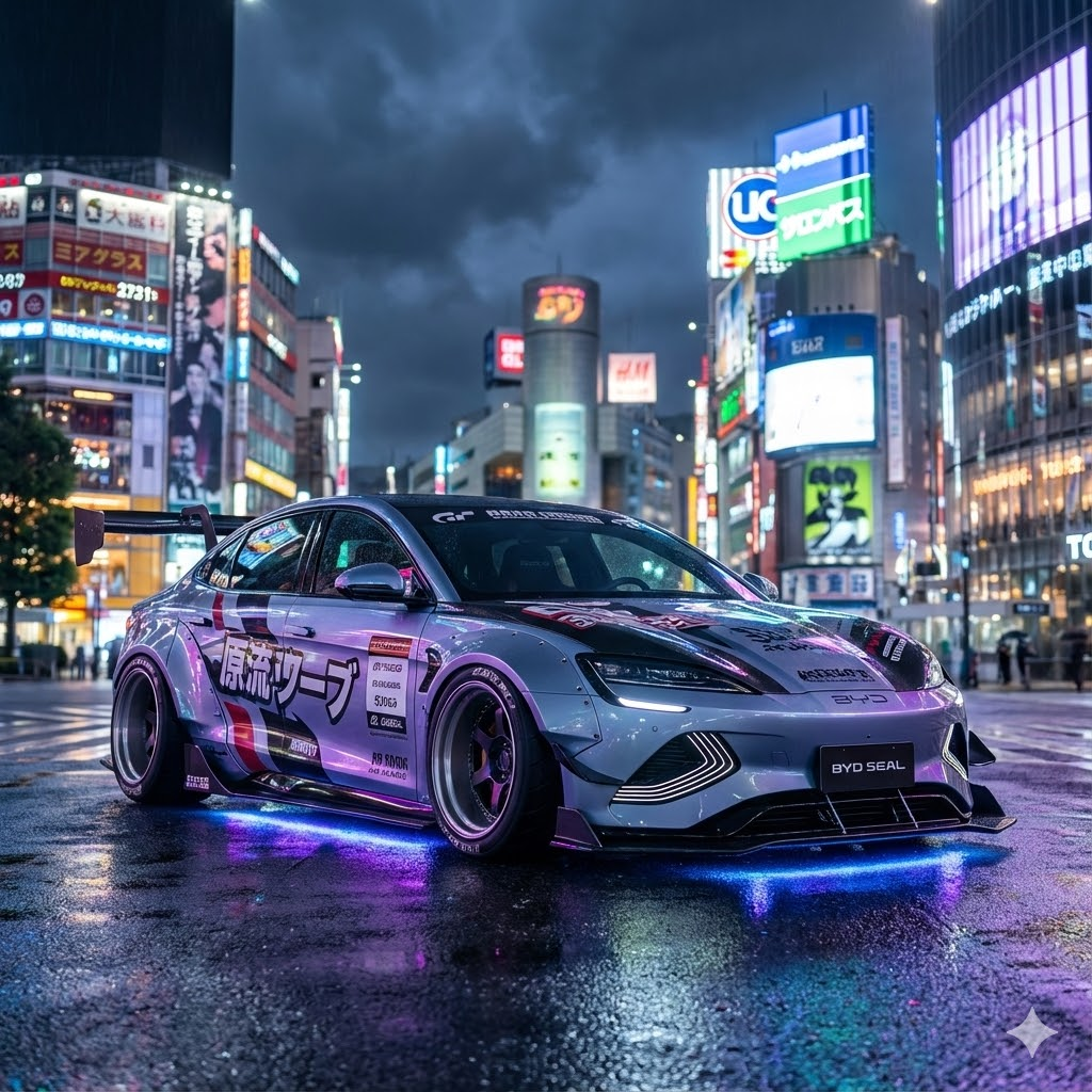 BYD Seal: Sedan Listrik Futuristik Siap Tampil Garang di Street Racing Urban